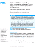 Cover page: Shifts in stability and control effectiveness during evolution of Paraves support aerial maneuvering hypotheses for flight origins