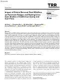 Cover page: Impact of Debris Removal Post-Wildfires on Pavement Fatigue and Rutting Lives: Case Studies of Californiaâs Camp and Carr Fires