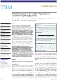 Cover page: Perceived impacts of the COVID-19 pandemic on cannabis-using emerging adults