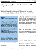 Cover page: Adherence to a novel home phototherapy system with integrated features