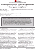 Cover page: Polysubstance Abuse: Alcohol, Opioids and Benzodiazepines Require Coordinated Engagement by  Society, Patients, and Physicians