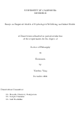 Cover page: Essays on Empirical Models of Psychological Well-Being and Infant Health