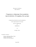 Cover page: Congruence subgroups and quantum representations of mapping class groups