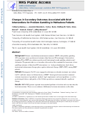 Cover page: Changes in secondary outcomes associated with brief interventions for problem gambling in methadone patients