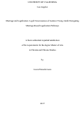 Cover page: Marriage and Legalization: Legal Consciousness of Latina/o Young Adults Navigating Marriage-Based Legalization Pathways