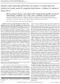 Cover page: Adaptive right ventricular performance in response to acutely increased afterload in a lamb model of congenital heart disease: evidence for enhanced Anrep effect