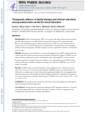 Cover page: Therapeutic alliance in family therapy and clinical outcomes among adolescents at risk for mood disorders