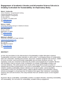 Cover page: Engagement of Academic Libraries and Information Science Schools in Creating Curriculum for Sustainability: An Exploratory Study