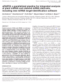 Cover page: sPARTA: a parallelized pipeline for integrated analysis of plant miRNA and cleaved mRNA data sets, including new miRNA target-identification software.