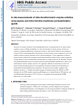 Cover page: In situ measurements of mitochondrial matrix enzyme activities using plasma and mitochondrial membrane permeabilization agents