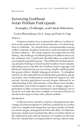 Cover page: Surveying Southeast Asian Welfare Participants: Examples, Challenges, and Future Directions