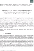 Cover page: Enslaved in a Free Country: Legalized Exploitation of Native Americans and African Americans in Early California and the Post-Emancipation South