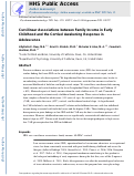 Cover page: Curvilinear associations between family income in early childhood and the cortisol awakening response in adolescence.