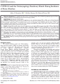 Cover page: COVID‐19 and the Otolaryngology Residency Match: Rising Incidence of Home Matches