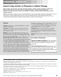 Cover page: Impact of Age and Sex on Response to Asthma Therapy