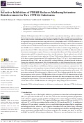 Cover page: Selective Inhibition of PDE4B Reduces Methamphetamine Reinforcement in Two C57BL/6 Substrains