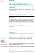 Cover page: Stereotactic MRI-guided Adaptive Radiation Therapy (SMART) for Locally Advanced Pancreatic Cancer: A Promising Approach