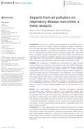 Cover page: Impacts from air pollution on respiratory disease outcomes: a meta-analysis.