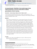 Cover page: Increased dynamic flexibility in the medial temporal lobe network following an exercise intervention mediates generalization of prior learning