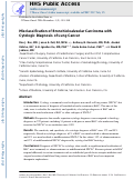 Cover page: Misclassification of Bronchioloalveolar Carcinoma with Cytologic Diagnosis of Lung Cancer