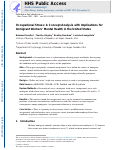 Cover page: Occupational Stress: A Concept Analysis with Implications for Immigrant Workers Mental Health in the United States.