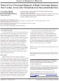 Cover page: Point-of-Care Ultrasound Diagnosis of Right Ventricular Rupture Post Cardiac Arrest After Thrombolysis in Myocardial Infarction