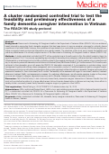 Cover page: A cluster randomized controlled trial to test the feasibility and preliminary effectiveness of a family dementia caregiver intervention in Vietnam