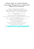 Cover page: Shining Light on Carbon Nitrides: Leveraging Temperature To Understand Optical Gap Variations