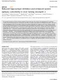 Cover page: Reduced hippocampal inhibition and enhanced autism-epilepsy comorbidity in mice lacking neuropilin 2