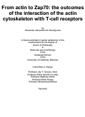 Cover page: From actin to Zap70: the outcomes of the interaction of the actin cytoskeleton with T-cell receptors