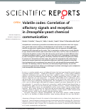 Cover page: Volatile codes: Correlation of olfactory signals and reception in Drosophila-yeast chemical communication