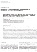 Cover page: Discovery of a Novel Microtubule Targeting Agent as an Adjuvant for Cancer Immunotherapy