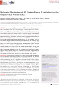 Cover page: Molecular Mechanism of SR Protein Kinase 1 Inhibition by the Herpes Virus Protein ICP27