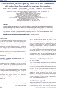 Cover page: A collaborative, multidisciplinary approach to HIV transmission risk mitigation during analytic treatment interruption