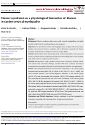 Cover page: Horner syndrome as a physiological biomarker of disease in canine cervical myelopathy.