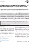 Cover page: Quantitative Study of the Chiral Organization of the Phage Genome Induced by the Packaging Motor