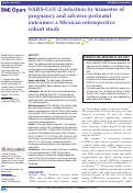 Cover page: SARS-CoV-2 infection by trimester of pregnancy and adverse perinatal outcomes: a Mexican retrospective cohort study.