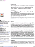 Cover page: Unusual genome expansion and transcription suppression in ectomycorrhizal Tricholoma matsutake by insertions of transposable elements