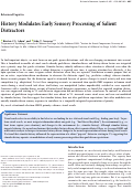 Cover page: History Modulates Early Sensory Processing of Salient Distractors.