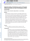 Cover page: Metabolite Profiling of Plastidial Deoxyxylulose-5-Phosphate Pathway Intermediates by Liquid Chromatography and Mass Spectrometry