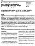 Cover page: Quantitative Evaluation of Adult Subglottic Stenosis Using Intraoperative Long-range Optical Coherence Tomography