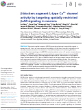 Cover page: β-blockers augment L-type Ca2+ channel activity by targeting spatially restricted β2AR signaling in neurons