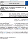 Cover page: “Adding fuel to the fire”? Does exposure to non-consenting adult or to child pornography increase risk of sexual aggression?