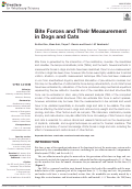 Cover page: Bite Forces and Their Measurement in Dogs and Cats.