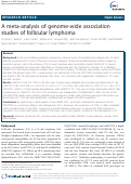 Cover page: A meta-analysis of genome-wide association studies of follicular lymphoma