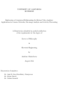 Cover page: Exploration of Contextual Relationships for Robust Video Analysis: Applications in Camera Networks, Bio-image Analysis and Activity Forecasting