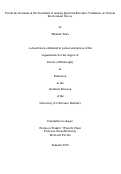 Cover page: Parent Involvement in the Treatment of Autism Spectrum Disorder: Validation of a Parent Involvement Survey