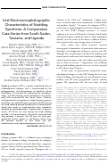 Cover page: Ictal Electroencephalographic Characteristics of Nodding Syndrome: A Comparative Case‐Series from South Sudan, Tanzania, and Uganda