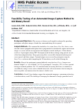 Cover page: Feasibility testing of an automated image-capture method to aid dietary recall