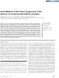 Cover page: Autoinhibition of the formin Cappuccino in the absence of canonical autoinhibitory domains